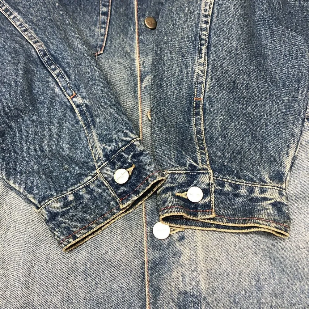 Vintage Sean John Men Denim Jean Shirt Jacket Size Large Y2K Blue B312 -27